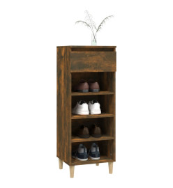 Armoire à chaussures Chêne fumé 40x36x105 cm Bois d'ingénierie