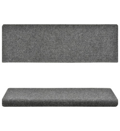 Tapis de marches d'escalier 5 pcs Gris 65x21x4 cm Aiguilleté