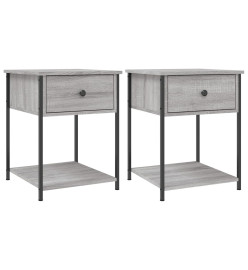 Tables de chevet 2 pcs sonoma gris 44x45x58 cm bois ingénierie