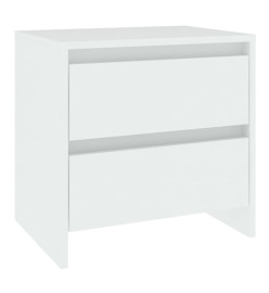 Tables de chevet 2 pcs Blanc 45x34,5x44,5 cm Aggloméré