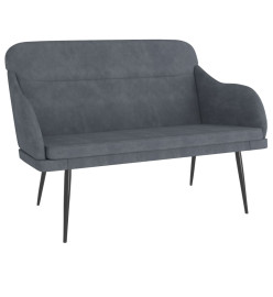 Banc Gris foncé 110x76x80 cm Velours