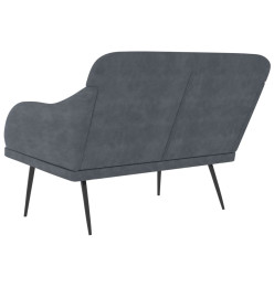 Banc Gris foncé 110x76x80 cm Velours