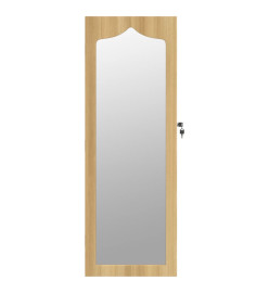 Armoire à bijoux avec miroir murale 37,5x10x106 cm