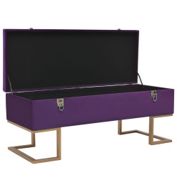 Banc avec compartiment de rangement 105 cm Violet Velours