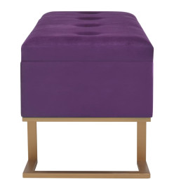 Banc avec compartiment de rangement 105 cm Violet Velours