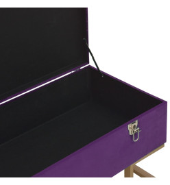 Banc avec compartiment de rangement 105 cm Violet Velours