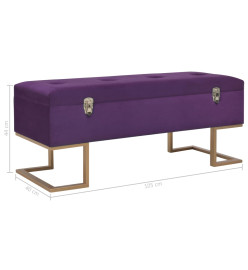 Banc avec compartiment de rangement 105 cm Violet Velours