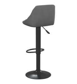 Tabouret de bar Gris foncé Velours