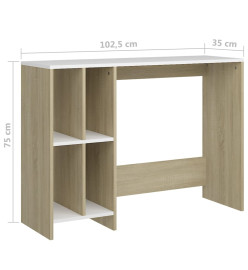 Bureau d'ordinateur portable 102,5x35x75 cm Aggloméré