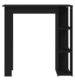 Table de bar avec étagère Noir 102x50x103,5 cm Aggloméré