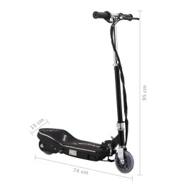 Trottinette électrique avec LED 120 W Noir