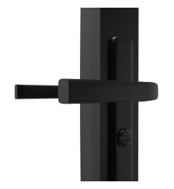 Porte intérieure Verre ESG et aluminium 76x201,5 cm Noir