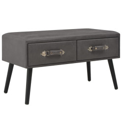 Table basse Gris 80x40x46 cm Similicuir