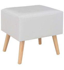 Tables de chevet 2 pcs Blanc 40x35x40 cm Similicuir