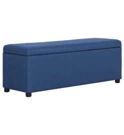 Banc avec compartiment de rangement 116 cm Bleu Polyester