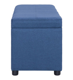 Banc avec compartiment de rangement 116 cm Bleu Polyester