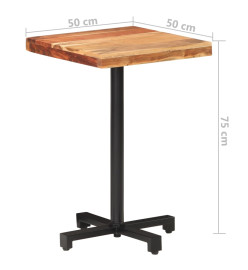 Table de bistro Carrée 50x50x75 cm Bois d'acacia massif