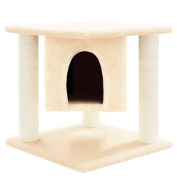 Arbre à chat avec griffoirs en sisal Crème 37 cm