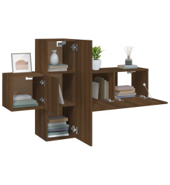 Ensemble de meubles TV 3 pcs Chêne marron Bois d'ingénierie