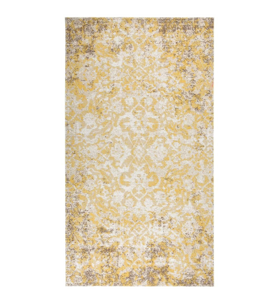 Tapis à tissage plat d'extérieur 115x170 cm Jaune