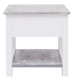 Table d'appoint Gris 40x40x40 cm Bois de Paulownia