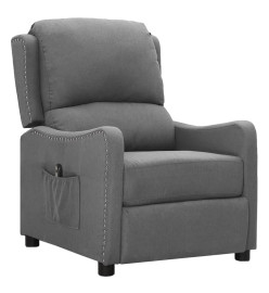 Fauteuil inclinable électrique Gris clair Tissu