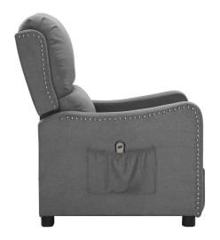 Fauteuil inclinable électrique Gris clair Tissu