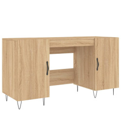 Bureau chêne sonoma 140x50x75 cm bois d'ingénierie