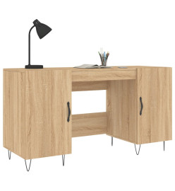 Bureau chêne sonoma 140x50x75 cm bois d'ingénierie