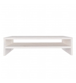 Support de moniteur Blanc 50x24x13 cm Bois de pin solide