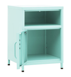 Tables de chevet 2 pcs Vert menthe 35x35x51 cm Acier