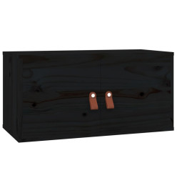 Armoire murale Noir 60x30x30 cm Bois de pin massif