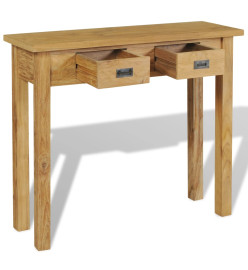 Table console teck massif 90x30x80 cm