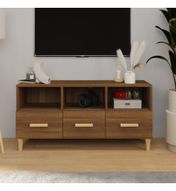 Meuble TV Chêne marron 102x36x50 cm Bois d'ingénierie