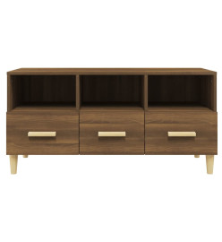 Meuble TV Chêne marron 102x36x50 cm Bois d'ingénierie