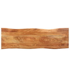 Banc au bord naturel du bois 110 cm Bois d'acacia solide et acier