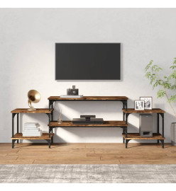 Meuble TV Chêne fumé 157x35x52 cm bois d'ingénierie