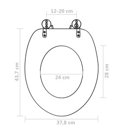 Sièges de toilette avec couvercles 2 pcs MDF Goutte d'eau