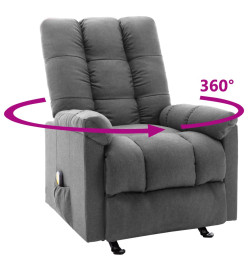 Fauteuil de massage inclinable Gris clair Tissu