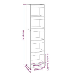 Bibliothèque/Séparateur de pièce Chêne marron 40x30x166 cm