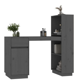 Bureau Gris 110x53x117 cm Bois massif de pin