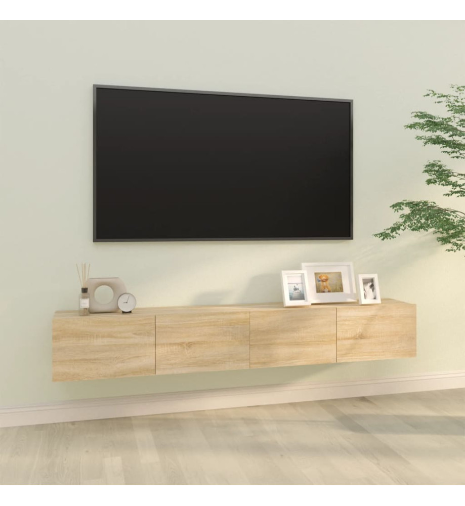 Meubles TV 2 pcs Chêne Sonoma 100x30x30 cm Bois d'ingénierie