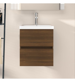 Armoire de lavabo Chêne marron 41x38,5x45 cm Bois d'ingénierie