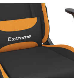 Chaise de jeu de massage Noir et orange Tissu