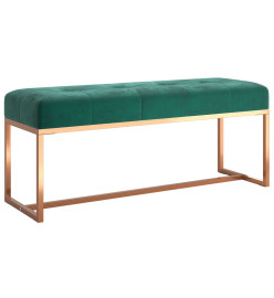 Banc Vert foncé 110x36x45 cm Velours