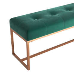 Banc Vert foncé 110x36x45 cm Velours