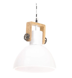 Lampe suspendue industrielle 25 W Blanc Rond 30 cm E27