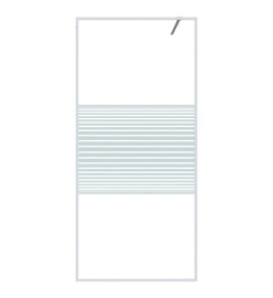 Paroi de douche Blanc 90x195 cm Verre ESG transparent