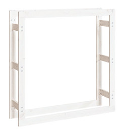 Support pour bois de chauffage Blanc 100x25x100 cm Bois de pin