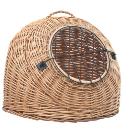 Cage de transport pour chats 60x45x45 cm Saule naturel